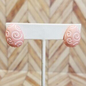 Handmade Easter Egg Stud Earrings, Pink